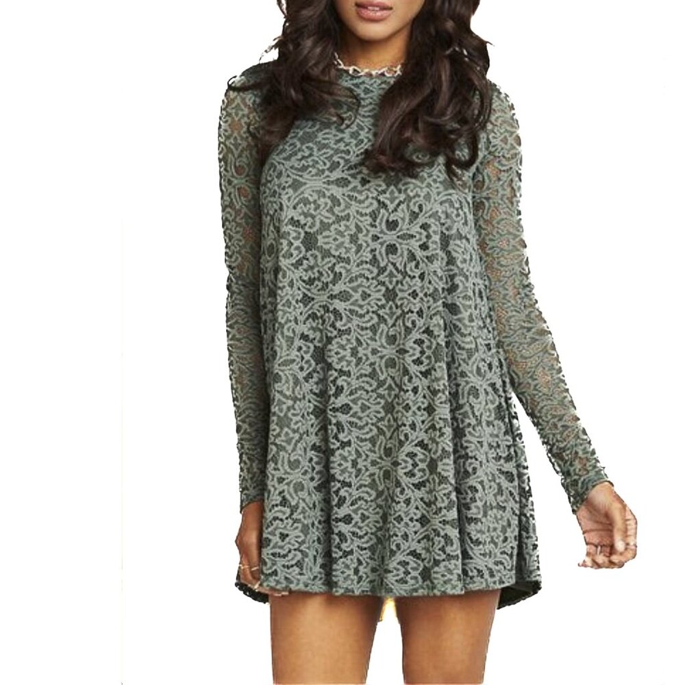 Show Me Your‎ MuMu Tyler Tunic Dress Fleur De Lis Lace Rosemary Lace Floral Sz L